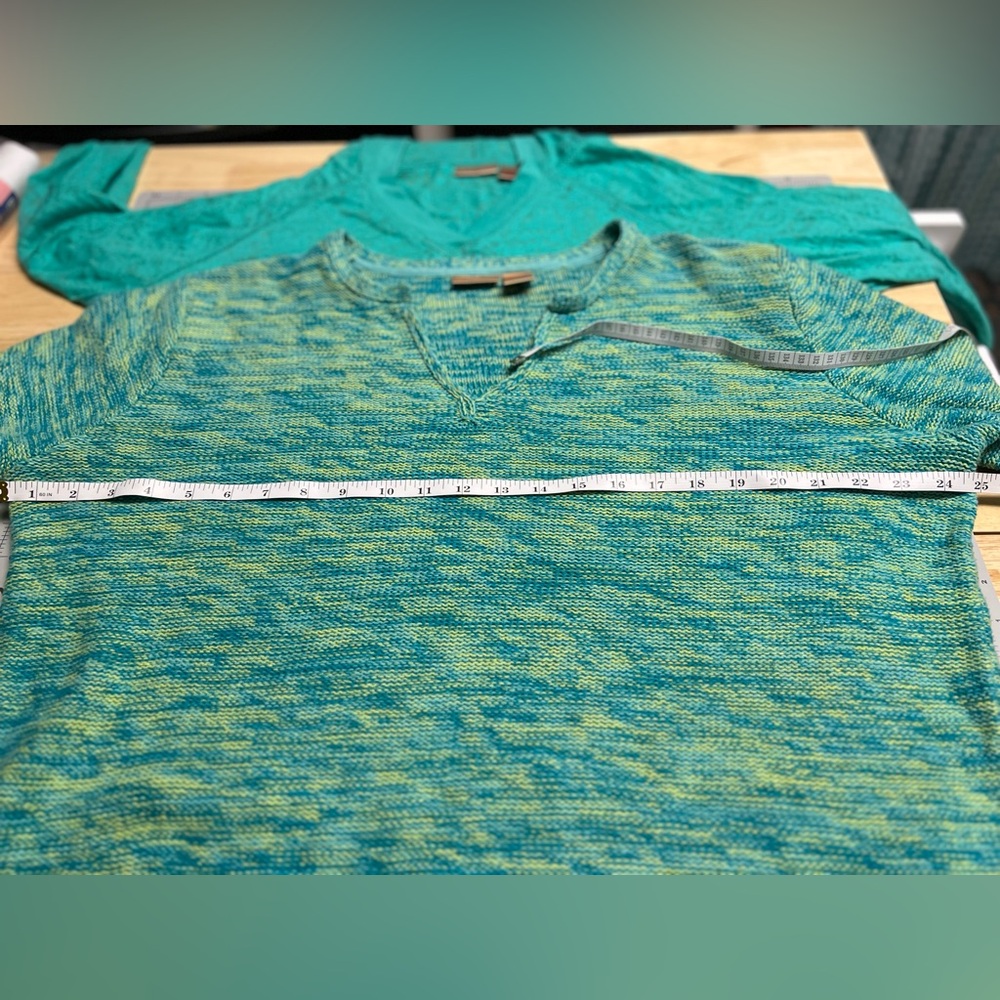 Northcrest Bundle of Teal Tops Sweater & Lightweight Hoodie Bundle Sz xl & Sz 2x - Picture 4 of 15